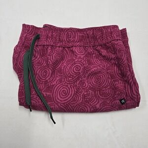 Houston White Men's Swim Trunks Size Large Purple Pattern Drawstring